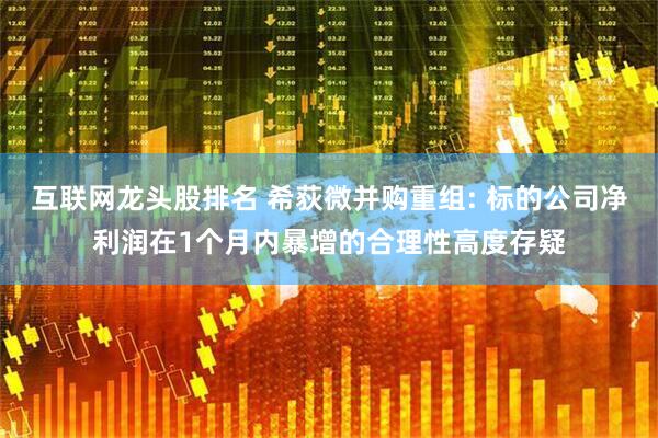 互联网龙头股排名 希荻微并购重组: 标的公司净利润在1个月内暴增的合理性高度存疑